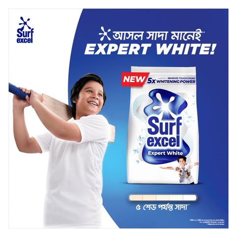 Surf Excel Expert White Synthetic Laundry Detergent Powder 900g