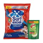 Buy Surf Excel Synthetic Laundry Detergent Powder 1kg & Get Free Vim Dishwash Liquid 190ml