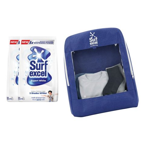 Buy 2 Surf Excel Expert White Synthetic Laundry Detergent Powder 900g & Get Free Laundry Bag 1 Piece