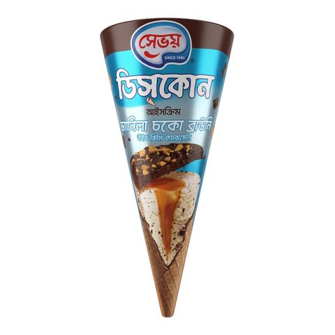 Savoy Discone Ice Cream Vanilla Choco Brownie with Creamy Caramel 110ml