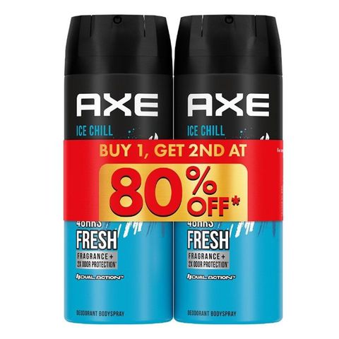 Axe Bodyspray Ice Chill (Buy 1, Get 2nd at 80% off) 2 x 135ml