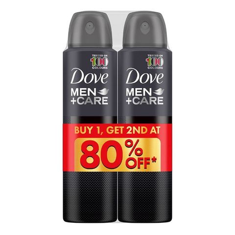 Dove Men + Care Invisible Dry Spray (Buy 1, Get 2nd at 80% off) 2 x 135ml