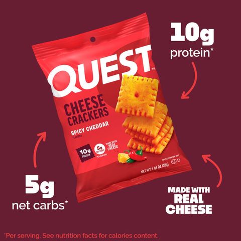 Quest Snack Cheese Crackers - Spicy Cheddar 120g