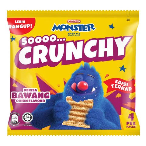 Mamee Monster Onion Flavour 4 Pieces x 20g