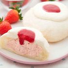 Strawberry Milk Cream Bun 1 Piece