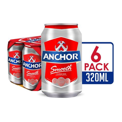 Anchor Smooth Pilsner Beer Can 6 x 320ml (Recyclable)