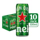 Heineken Lager Beer Can 10 x 320ml (Recyclable)