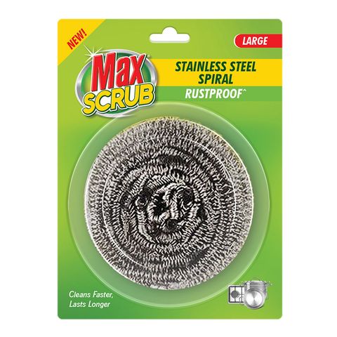 Max Scrub Steel Spiral Large Single 1 Unit