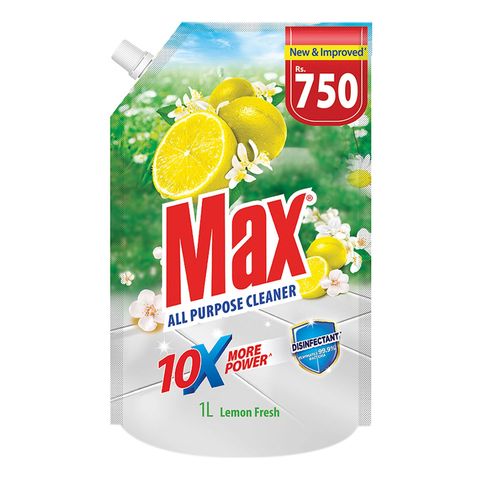 Max All Purpose Lemon Fresh Surface Cleaner Pouch 800ml