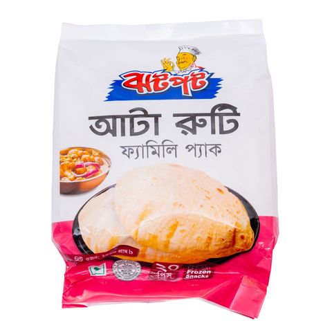 Jhatpot Atta Roti Family Pack 20 Pieces 1000g