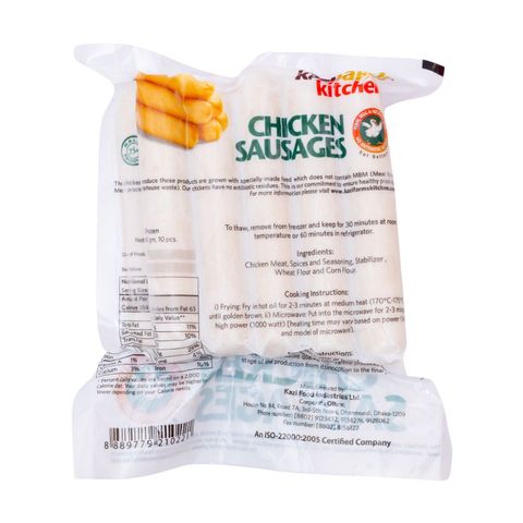 Kazi Farms Kitchen Chicken Sausages 10 Pieces 340g
