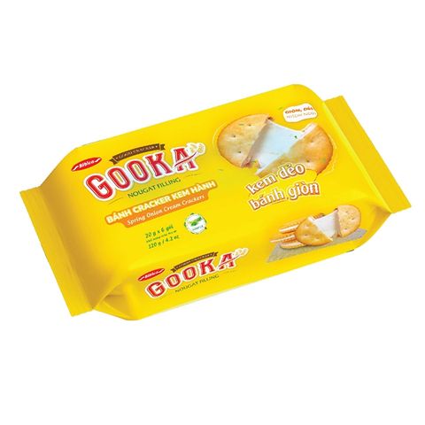 Gooka Nougat Filling Cracker - Spring Onion 6 x 20g