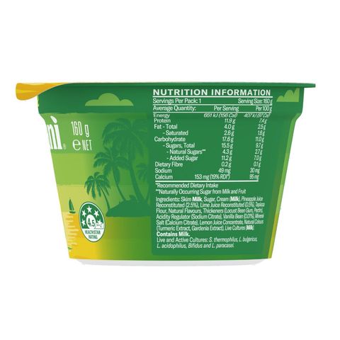 Chobani Pine Lime Greek Yoghurt 160g