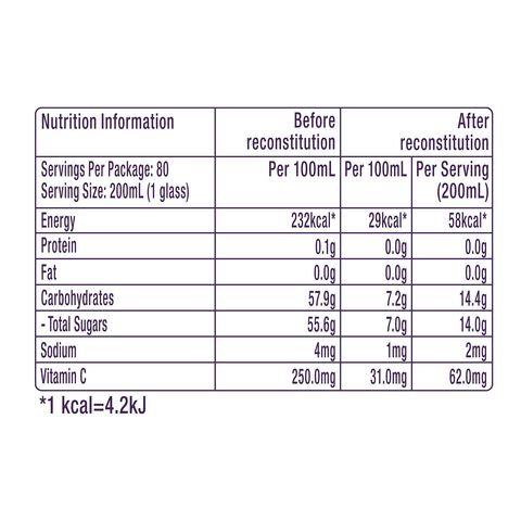 Ribena Blackcurrant Juice Cordial 2L (Recyclable)