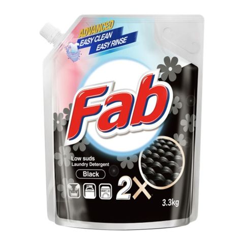 Fab Laundry Liquid Detergent Black Refill Pack 3.3kg