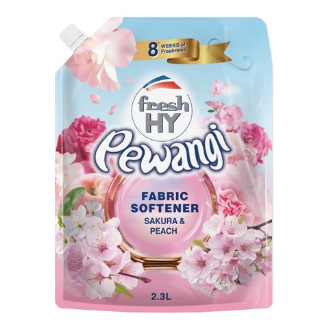 Fresh Hy Pewangi Fabric Softener Sakura & Peach Refill Pack 2.3L