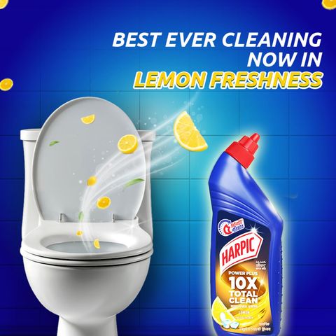 Harpic Toilet Cleaning Liquid Lemon 750ml