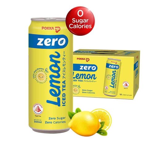 [Carton] Pokka Zero Sugar Lemon Iced Tea 12 x 300ml (Recyclable)