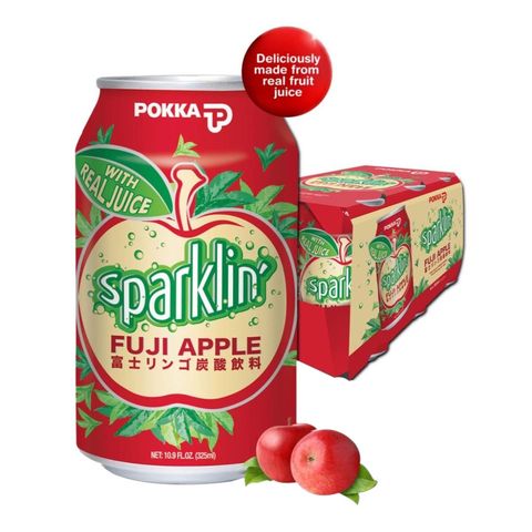 Pokka Pokka Sparklin' Fuji Apples 6 x 325ml (Recyclable)