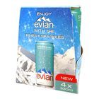 Evian Sparkling Carbonated Natural Mineral Water 4 x 330ml (Recyclable)