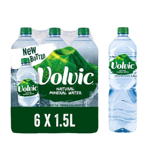 Volvic Natural Mineral Water 6 x 1.5L (Recyclable)