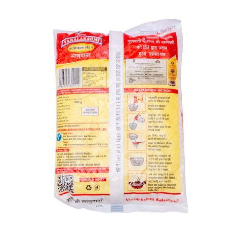 Varalakshmi Sabudana Premium 500g