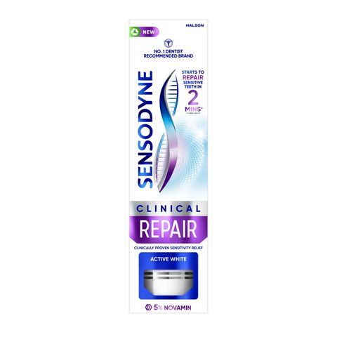 Sensodyne Clinical Repair Sensitivity Relief, Cleaning and Whitening Toothpaste Active White 100g