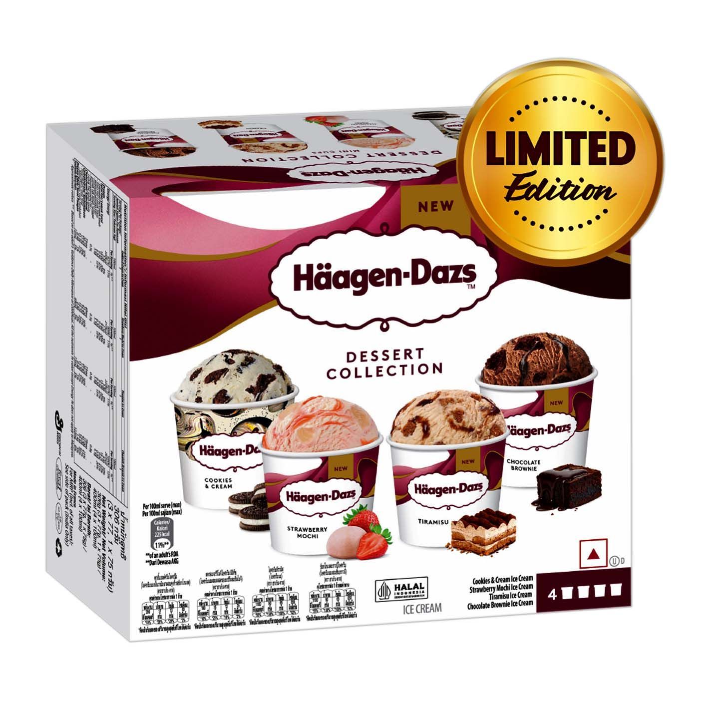 Order Haagen-Dazs Dessert Collection Multipack Ice Cream 4 x 100g
