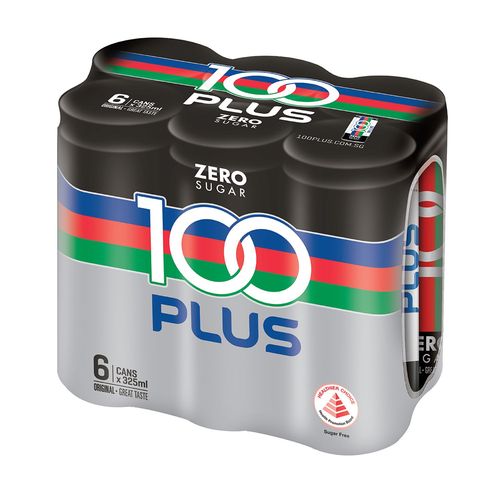 100PLUS Zero Sugar Electrolyte Drink 6 x 325ml (Recyclable)
