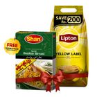 Lipton 900gm with Free Doublepack Shan Masala Promo