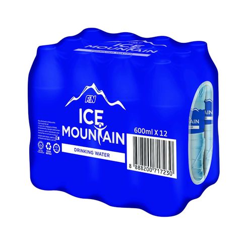 [Carton] Ice Mountain Drinking Water 12 x 600ml (Recyclable)