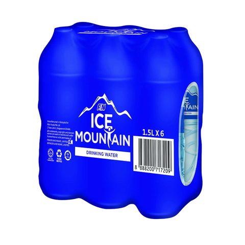 Ice Mountain Drinking Water 6 x 1.5L (Recyclable)