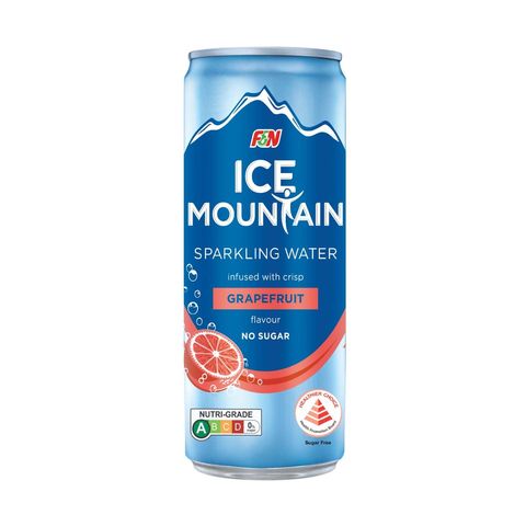 Ice Mountain Sparkling Water Grapefruit 6 x 325ml (Recyclable)