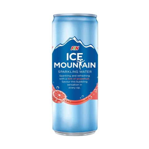 Ice Mountain Sparkling Water Grapefruit 6 x 325ml (Recyclable)