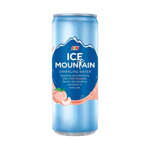 Ice Mountain Sparkling Water Peach 6 x 325ml (Recyclable)