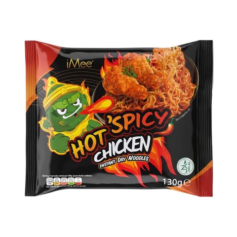 Imee Hot & Spicy Chicken Instant Dry Noodles 130g
