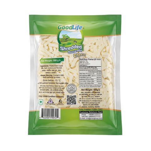 Good Life Shredded Mozzarella Cheese 500g