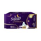 Sisters Premium Ultra Thin Overnight Use (410mm) with Wings 6 Pieces