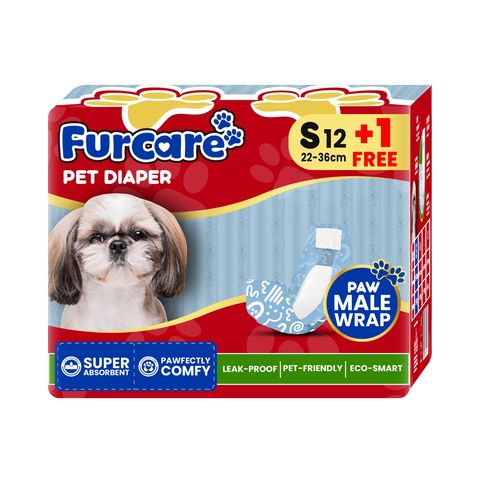 Furcare Male Wrap Small (12 Pieces + 1 Free Pad) 13 Pieces