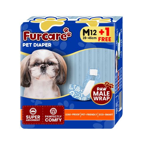 Furcare Male Wrap Medium (12 Pieces + 1 Free Pad) 13 Pieces