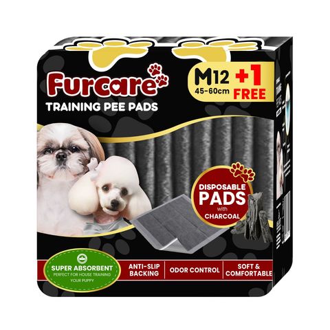 Furcare Training Pee Pads with Charcoal (12 Pieces + 1 Free Pad) 13 Pieces