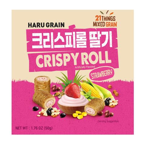 Haru Grain Crispy Roll Strawberry 50g