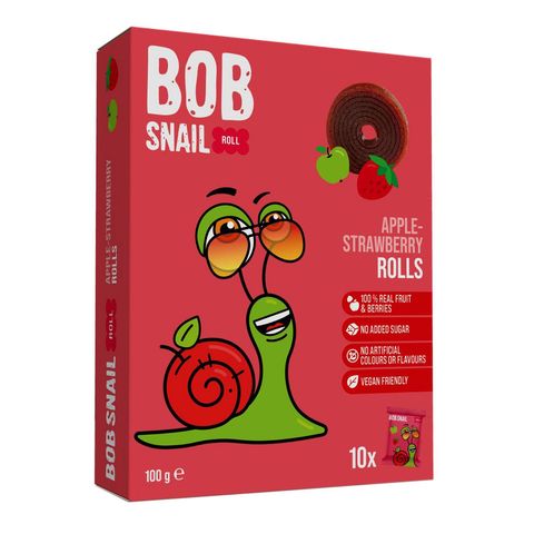 Bob Snail Fruit Rolls Apple Strawberry 100g