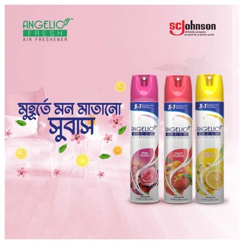 Angelic Air Freshener Pink Rose 300ml