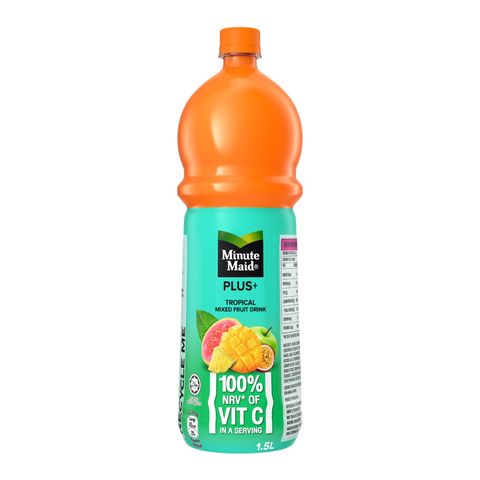 Minute Maid Plus+ Tropical Mixed Fruit Drink 1.5L (Recyclable)