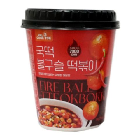 Cook-Tok Ball Tteokbokki Original Super Spicy Instant Cup 108g