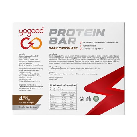 Yogood Go Dark Chocolate Protein Bar 140g