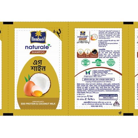 Parachute Naturale Egg Shine 5.15ml Shampoo 12 Pieces