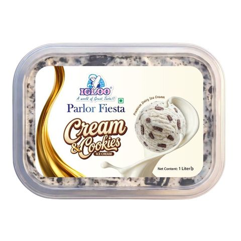 Igloo Parlor Fiesta Cream & Cookies Ice Cream 1L