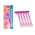 Miniso Women's Non-Slip Pivoting 3 Blade Razors (5 Pieces)